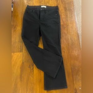 Madewell Cali Demi-boot Cut Jeans, True Black, size 29